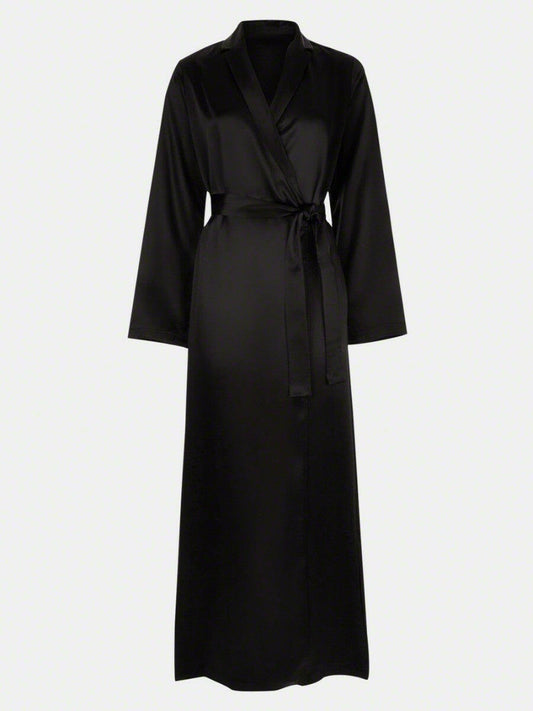 Long Satin Robe - Bella Babe by SK Nightsuit Nightdress Robes Silk Satin Nighty Gown Nightwear