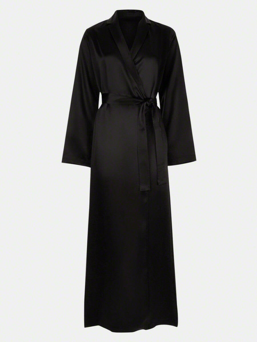 Long Satin Robe - Bella Babe by SK Nightsuit Nightdress Robes Silk Satin Nighty Gown Nightwear