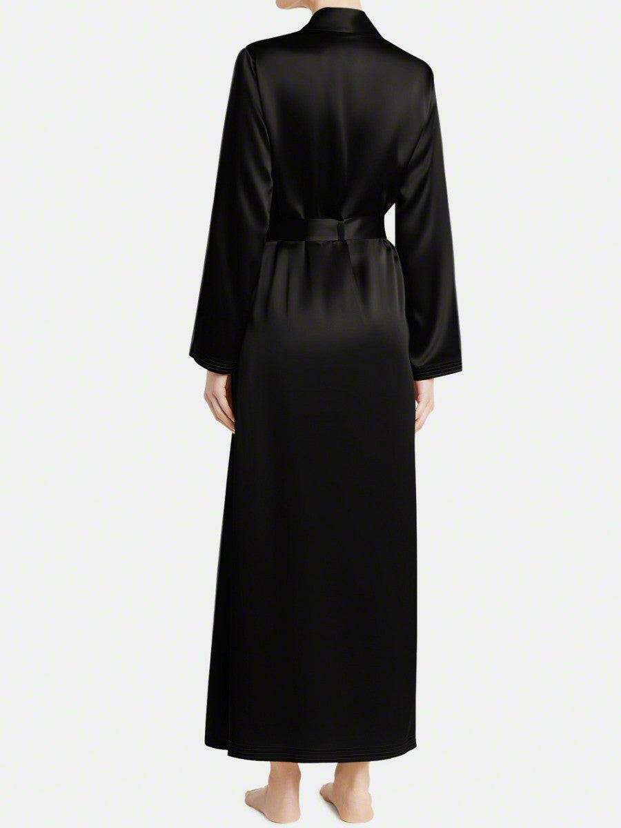 Long Satin Robe - Bella Babe by SK Nightsuit Nightdress Robes Silk Satin Nighty Gown Nightwear