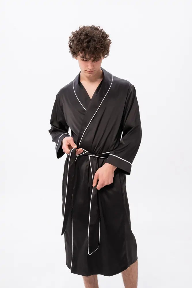 Classic Robe with Piping (Side Pockets).