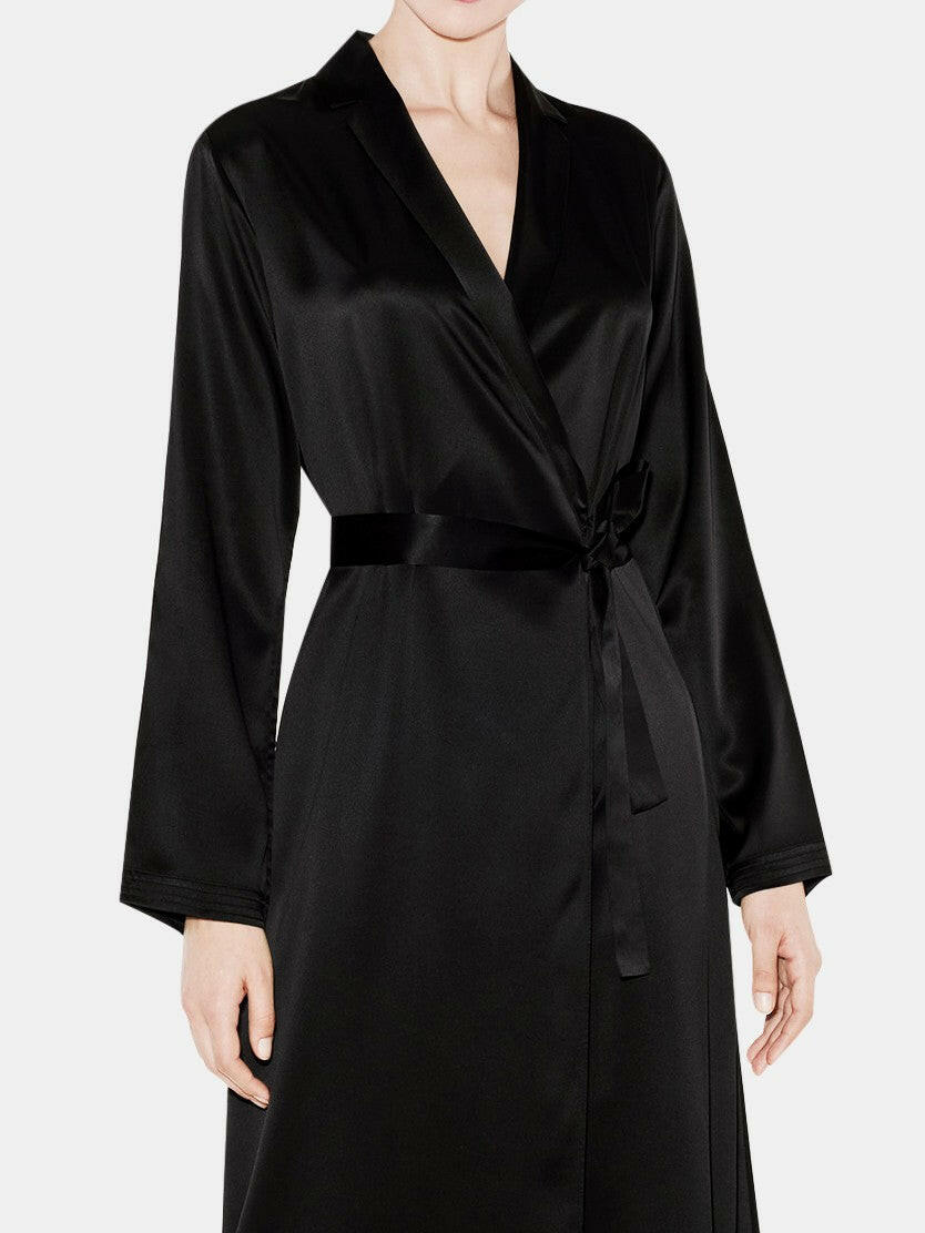 Long Satin Robe.