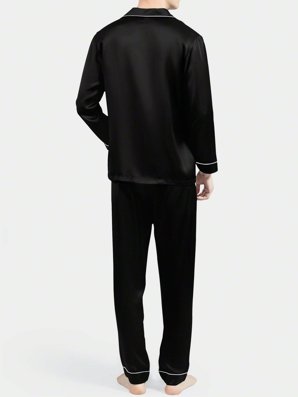 Satin Night Suit with Contrast Piping.