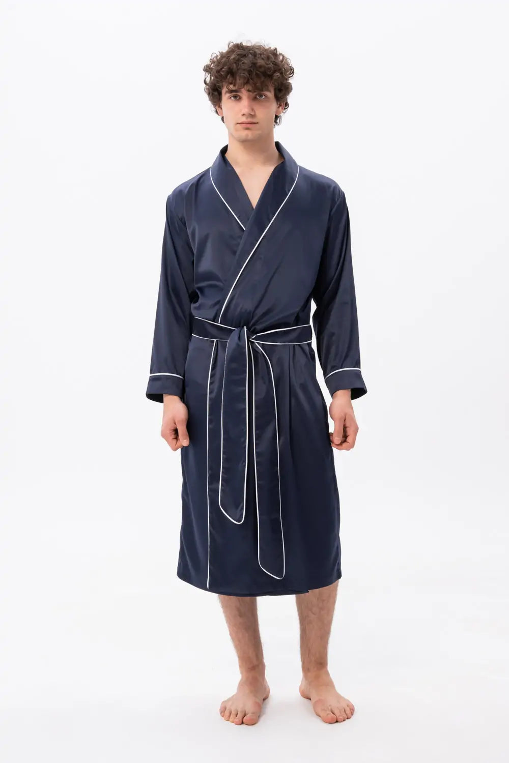 Classic Robe with Piping (Side Pockets).