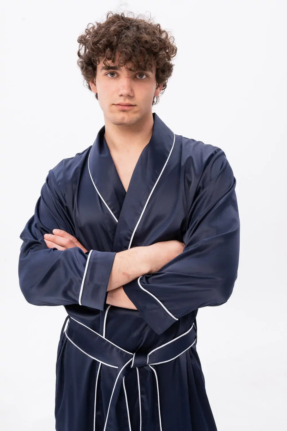 Classic Robe with Piping (Side Pockets).
