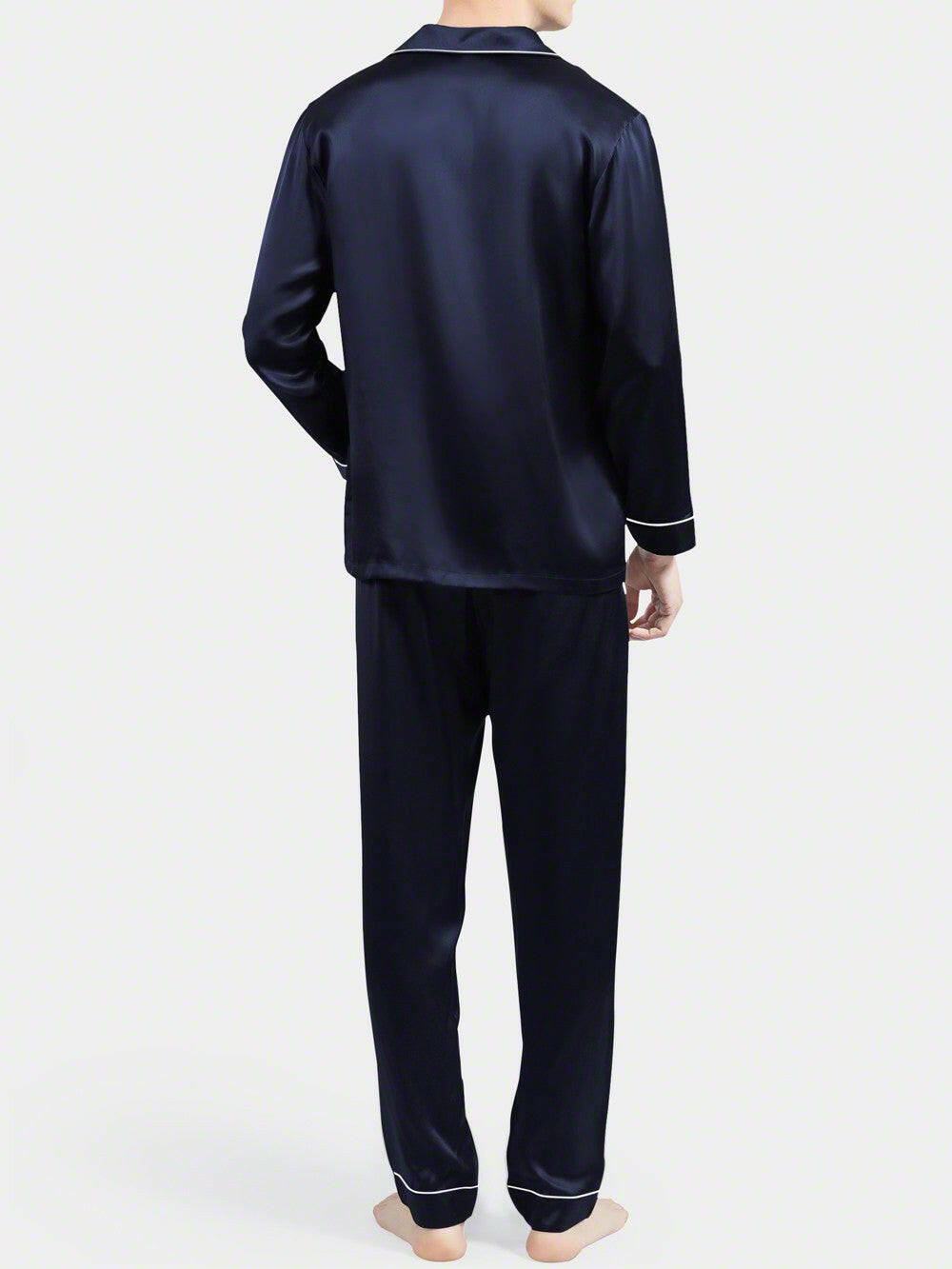 Satin Night Suit with Contrast Piping.