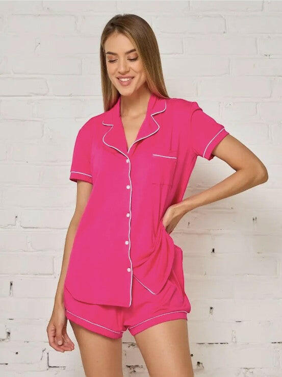 Shorts Set in Cotton Lycra.