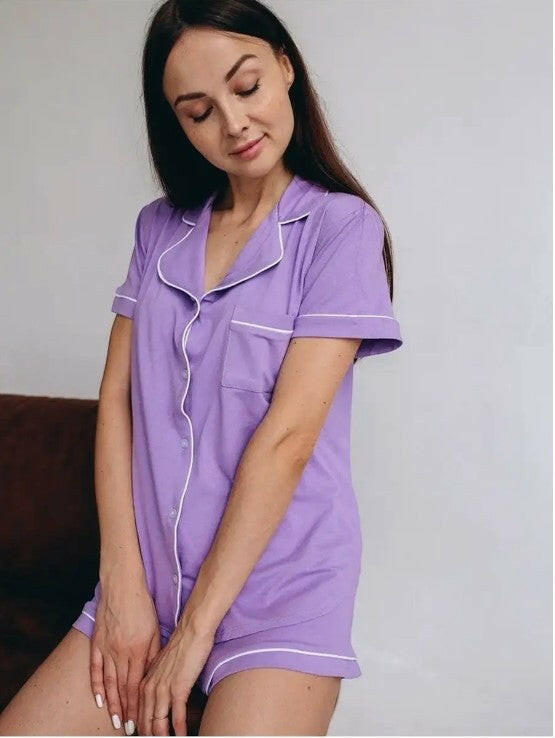 Shorts Set in Cotton Lycra.