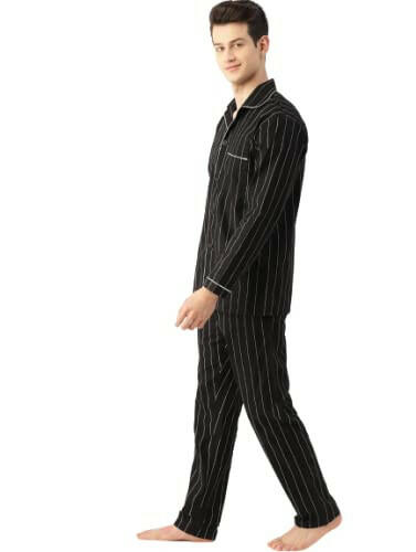 Full Sleeve Night Suit Striped - Bella Babe by SK