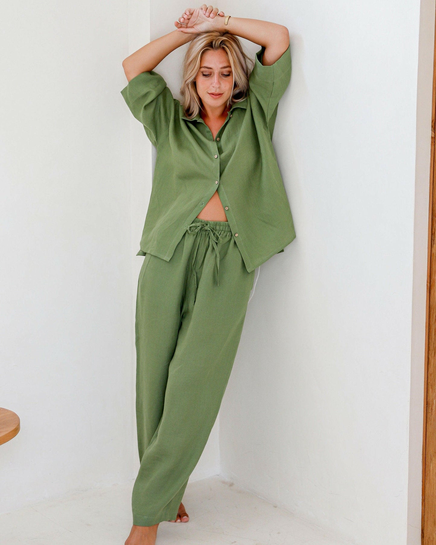 Couple Loungewear in Sage Green.