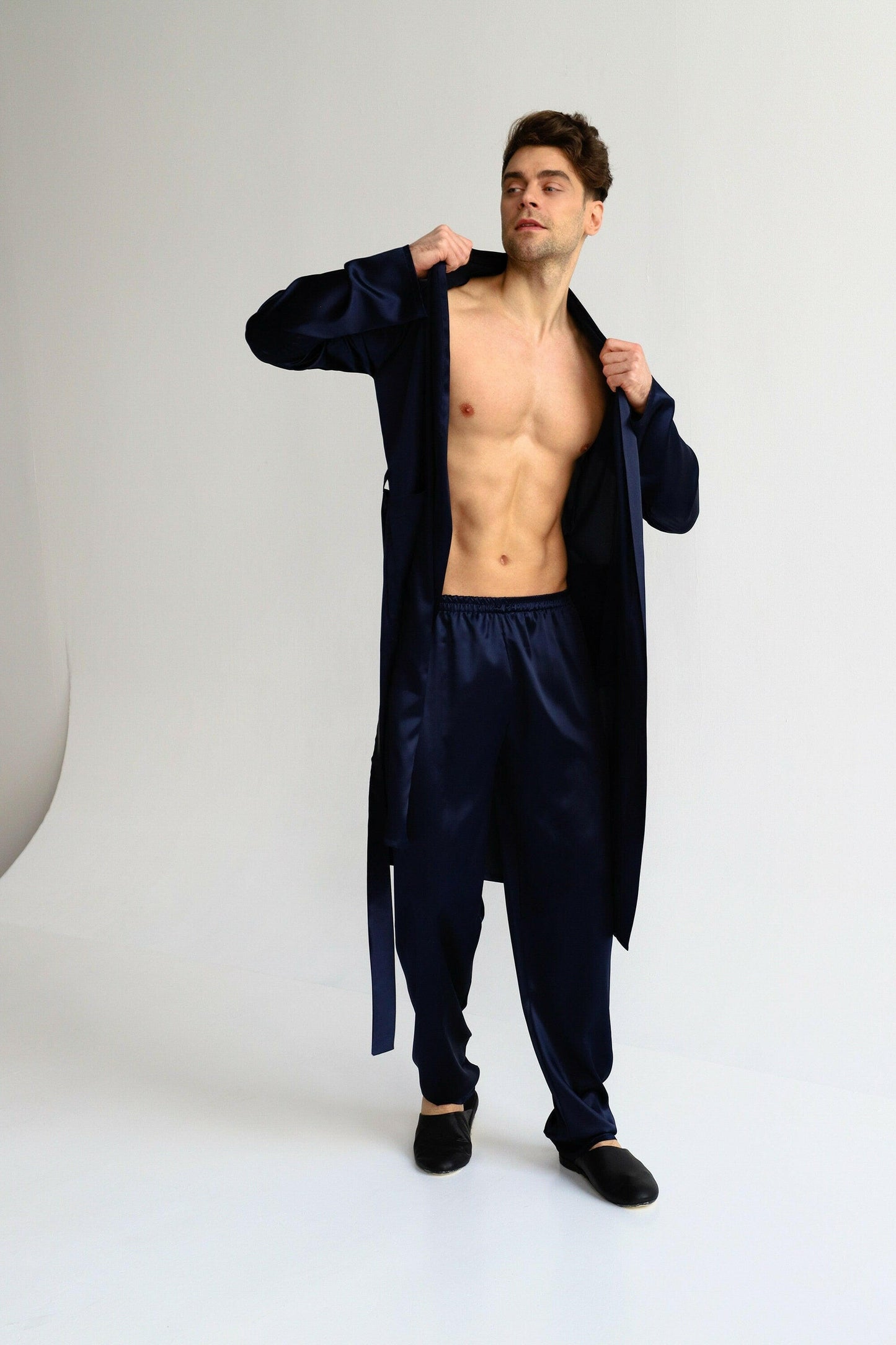 Solid Robe with Shorts/Pajamas.