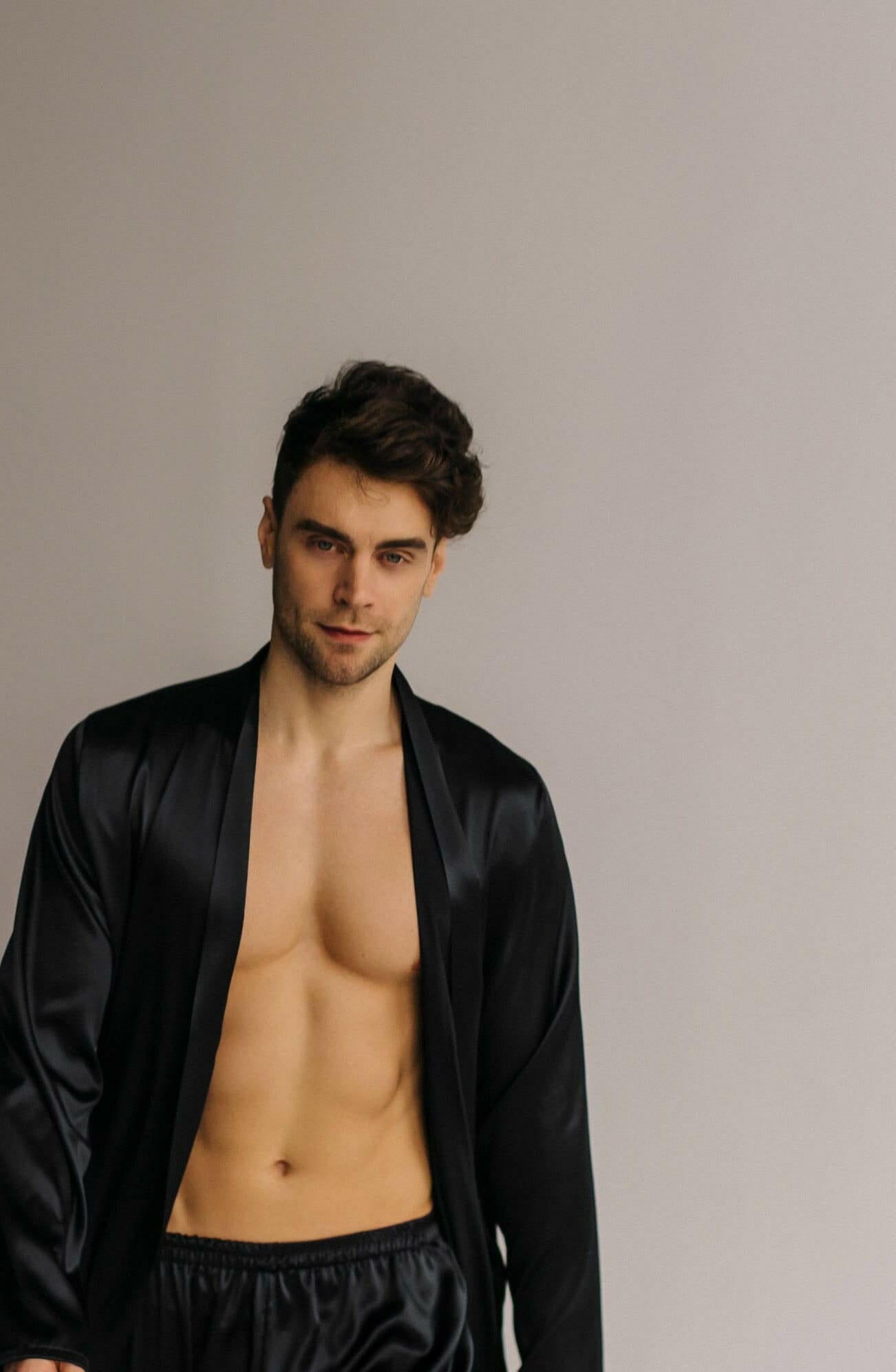 Solid Robe with Shorts/Pajamas.