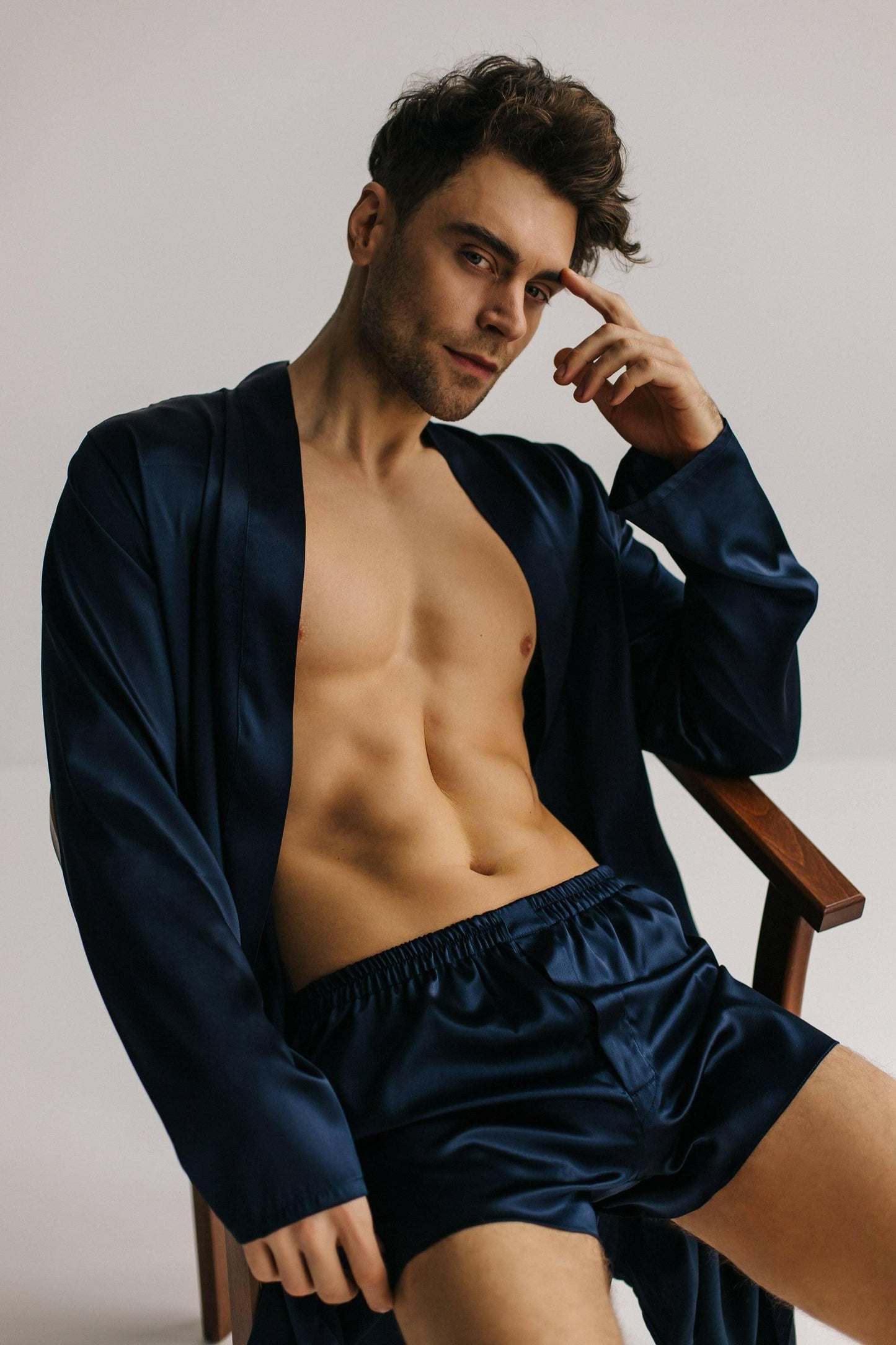 Solid Robe with Shorts/Pajamas.
