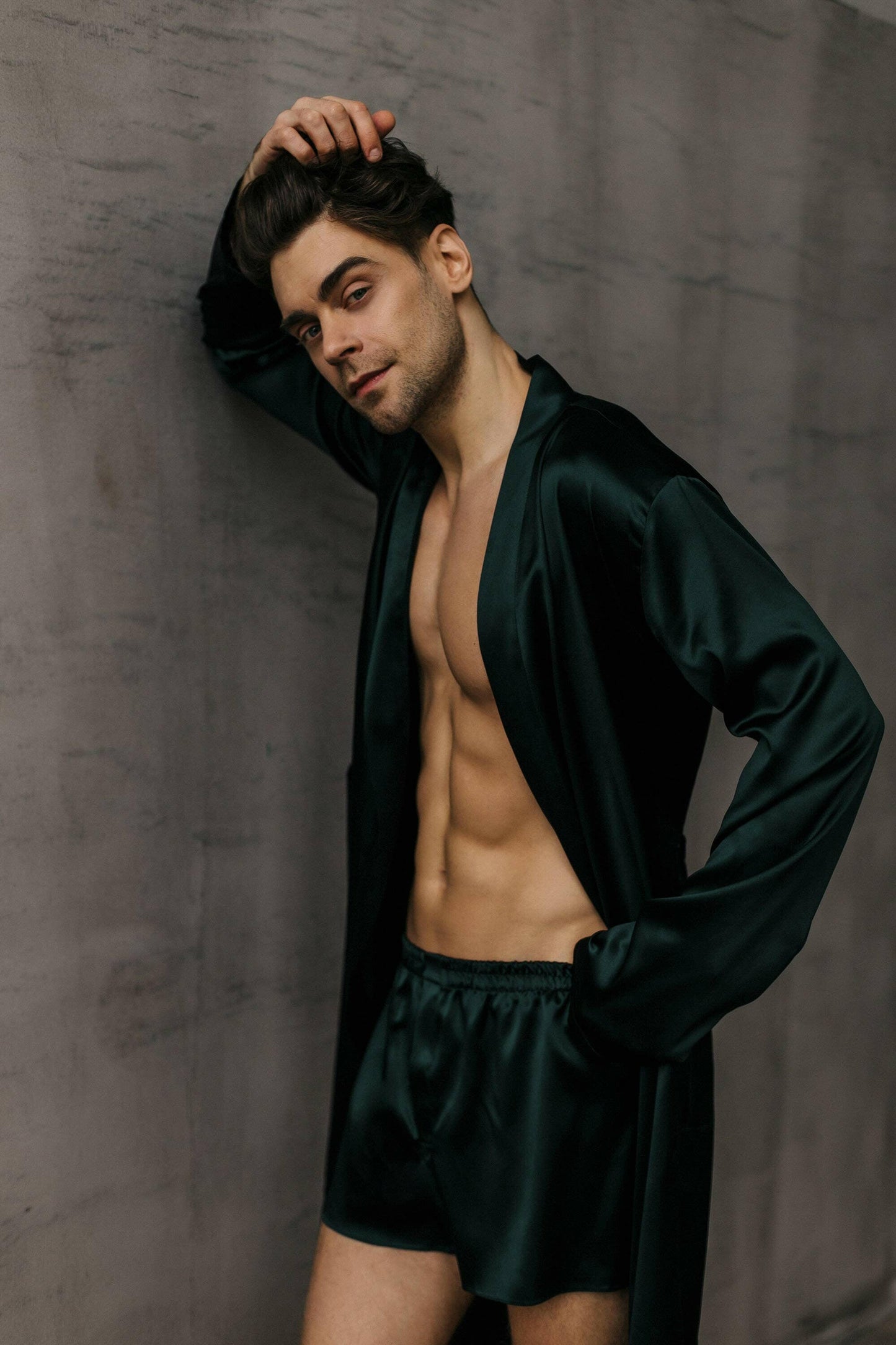 Solid Robe with Shorts/Pajamas.