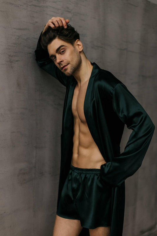 Solid Robe with Shorts/Pajamas.