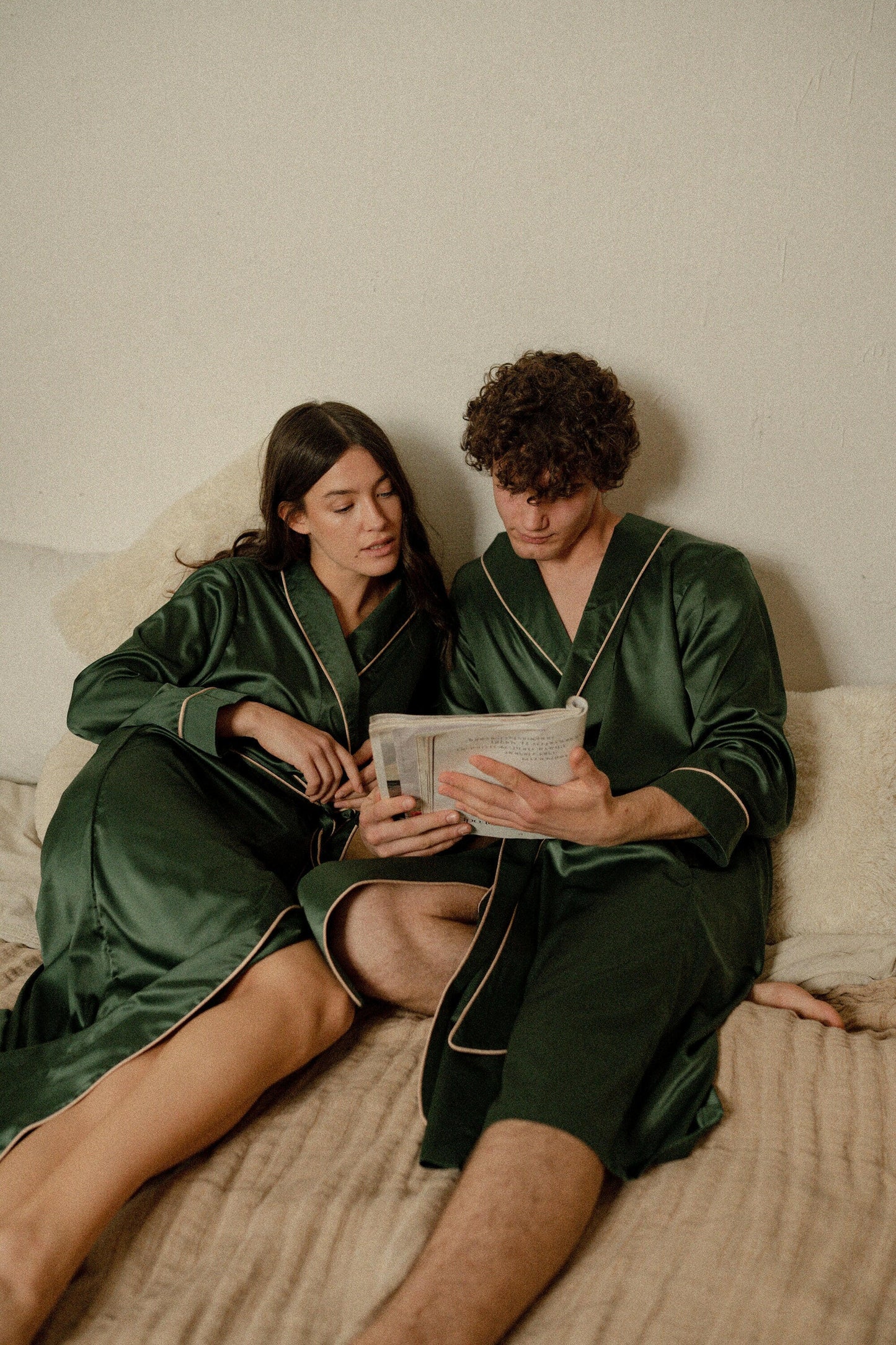 Premium Satin Robe Set for Couples.
