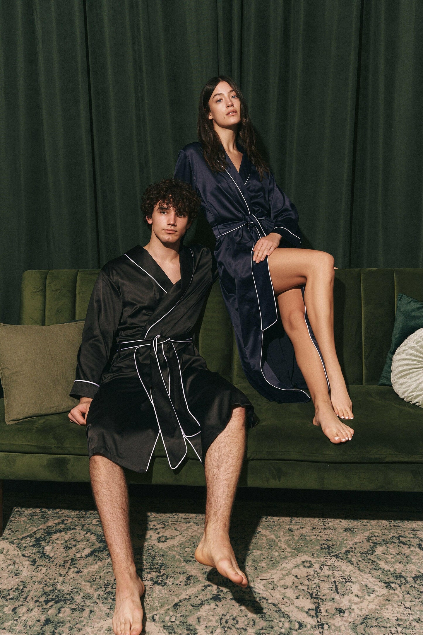 Premium Satin Robe Set for Couples.