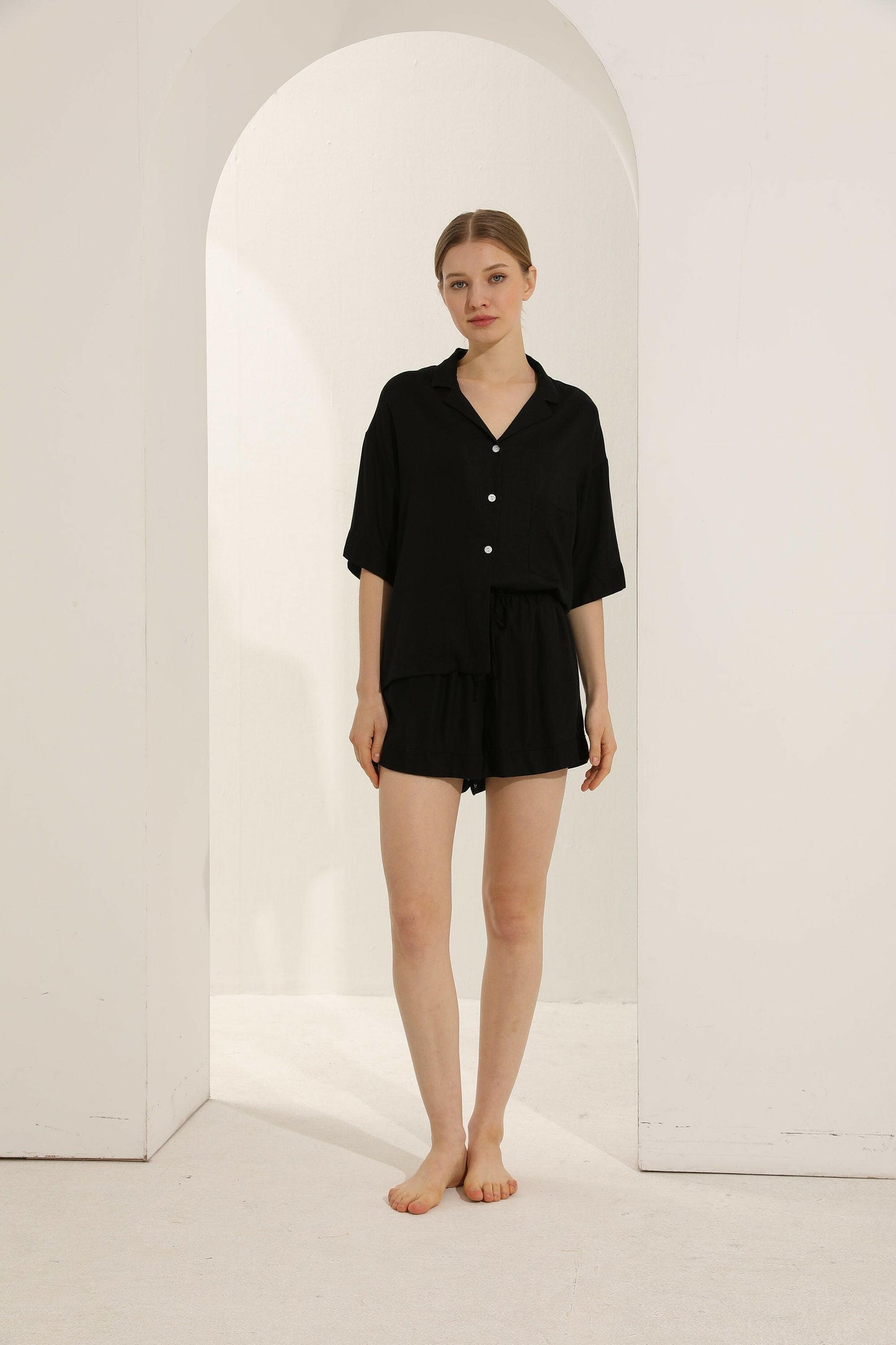 Linen Shorts Set.