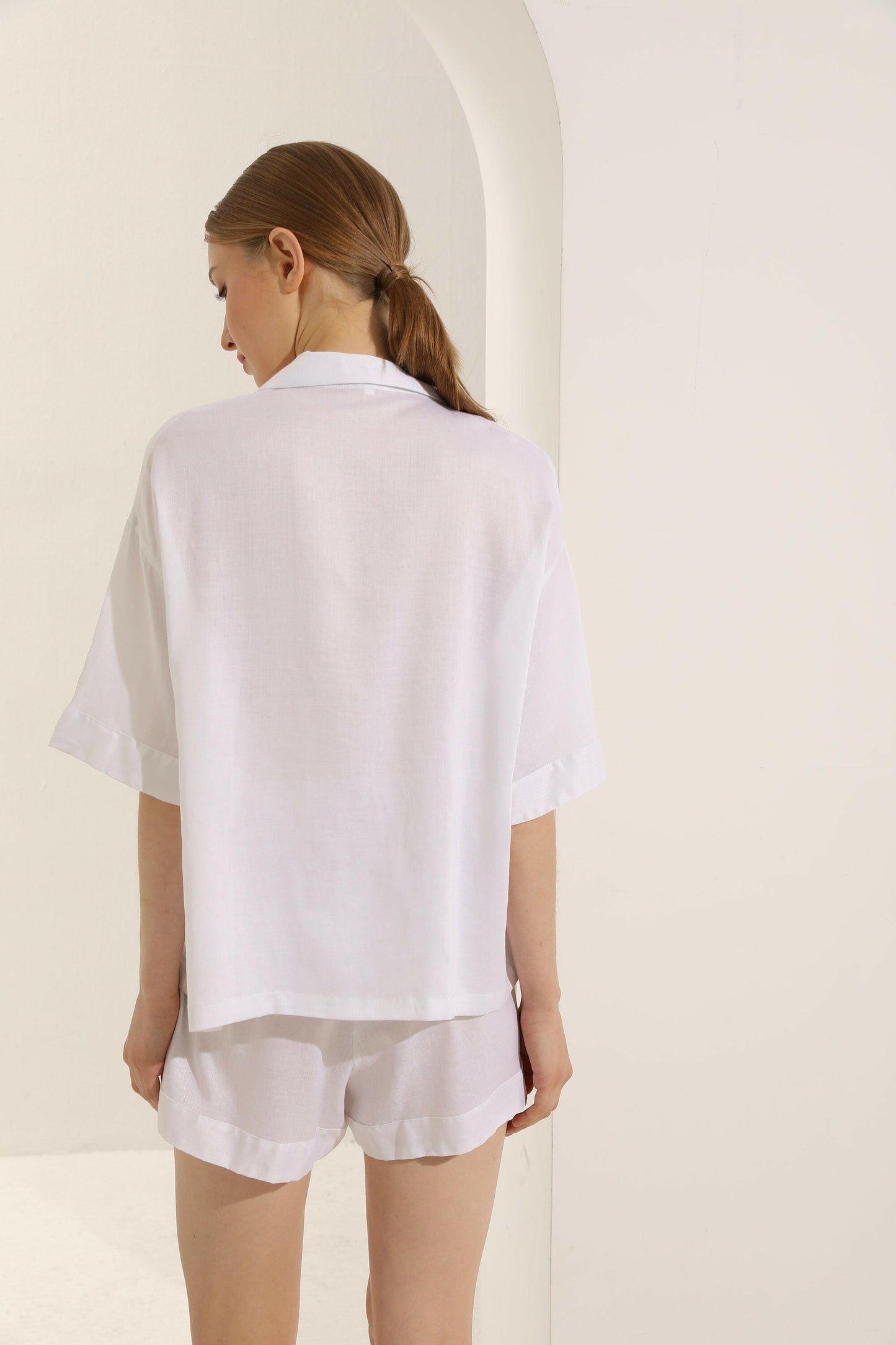 Linen Shorts Set.