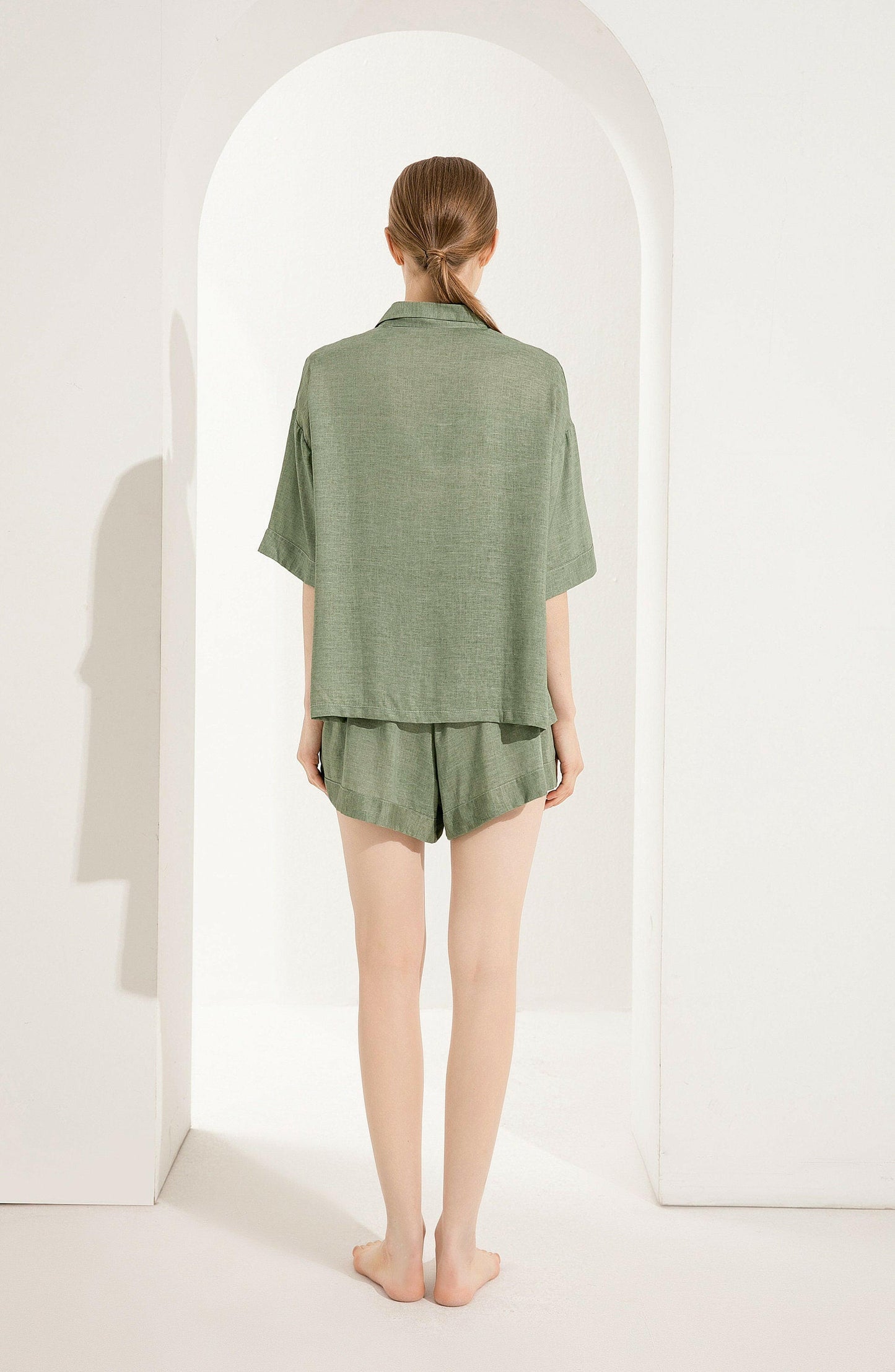 Linen Shorts Set.