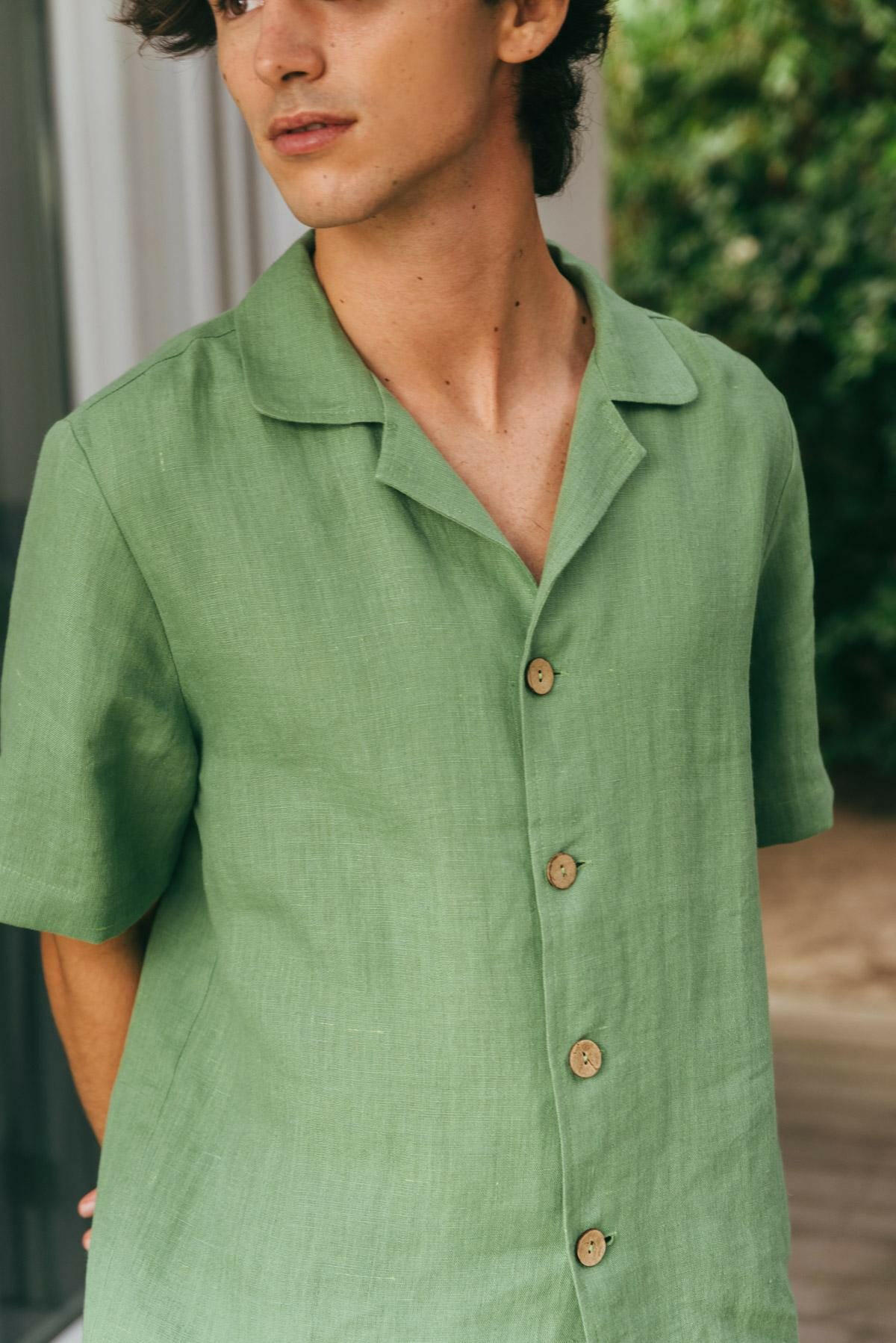 Cotton Coords in Sage Green.