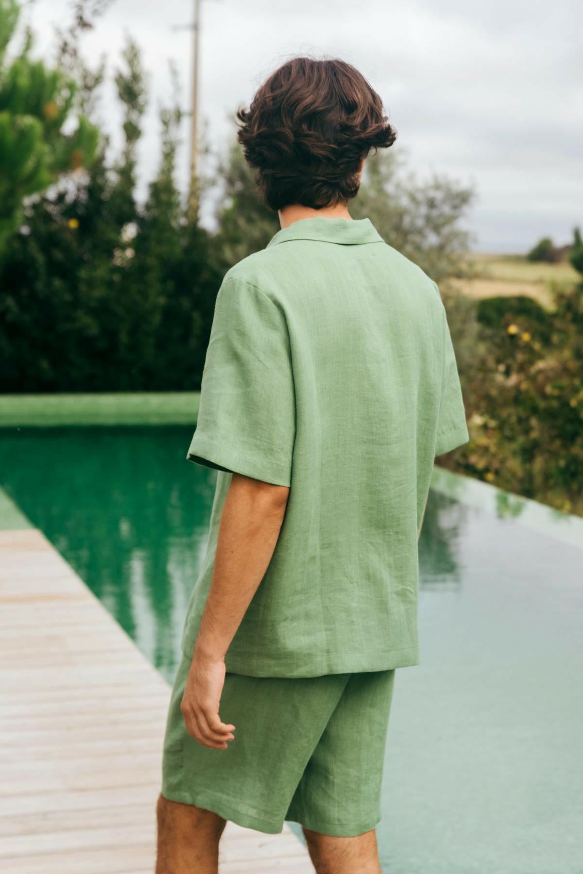 Cotton Coords in Sage Green.