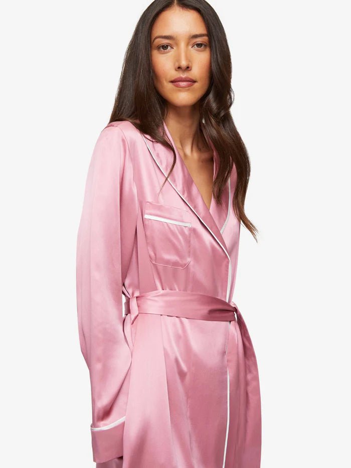 Long Dressing Gown in Pink - Bella Babe by SK