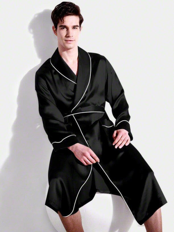 Luxe Satin Robe Set (Contrast Piping) - Bella Babe by SK
