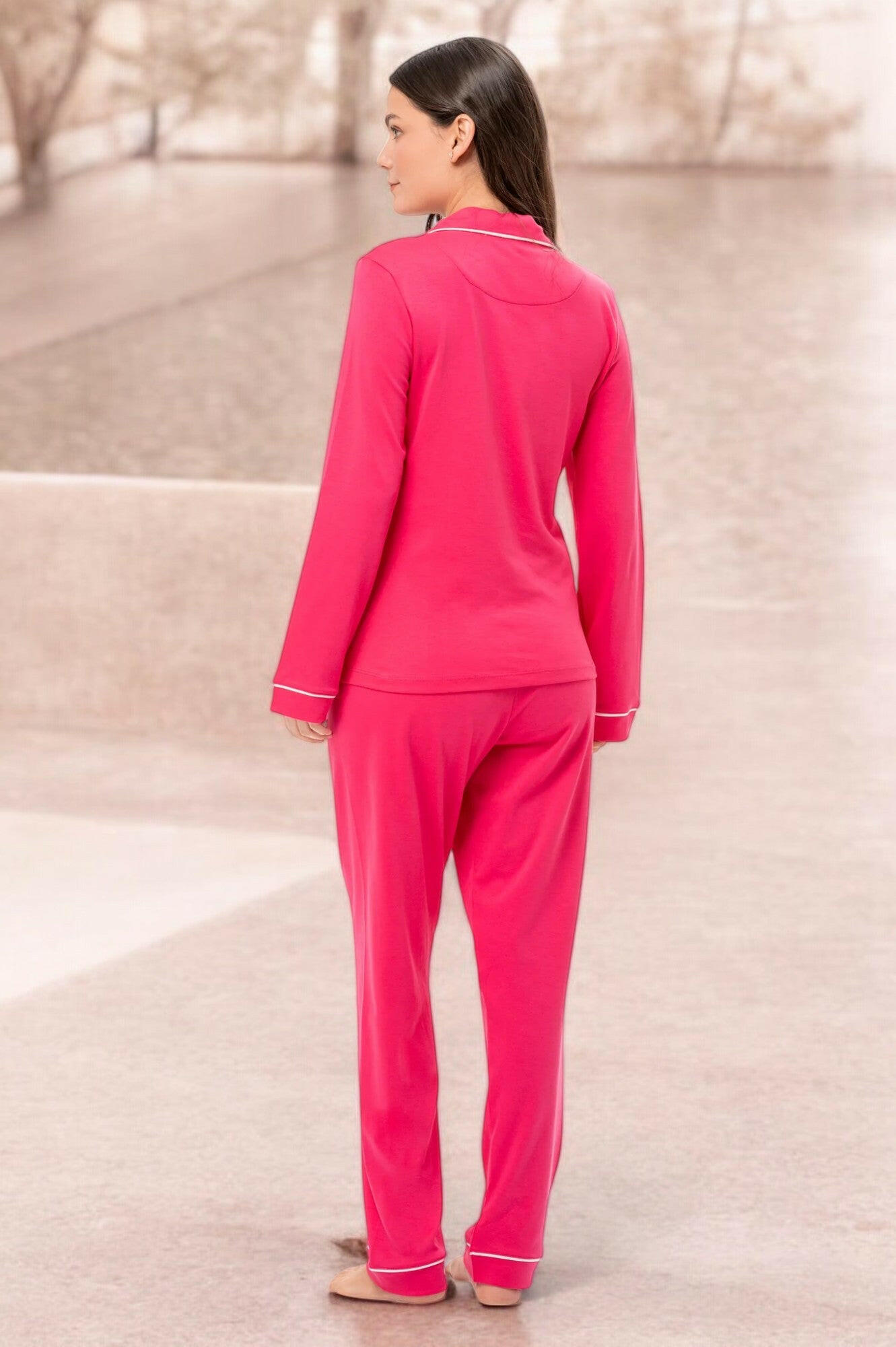 Hot Pink Cotton Nightsuit.