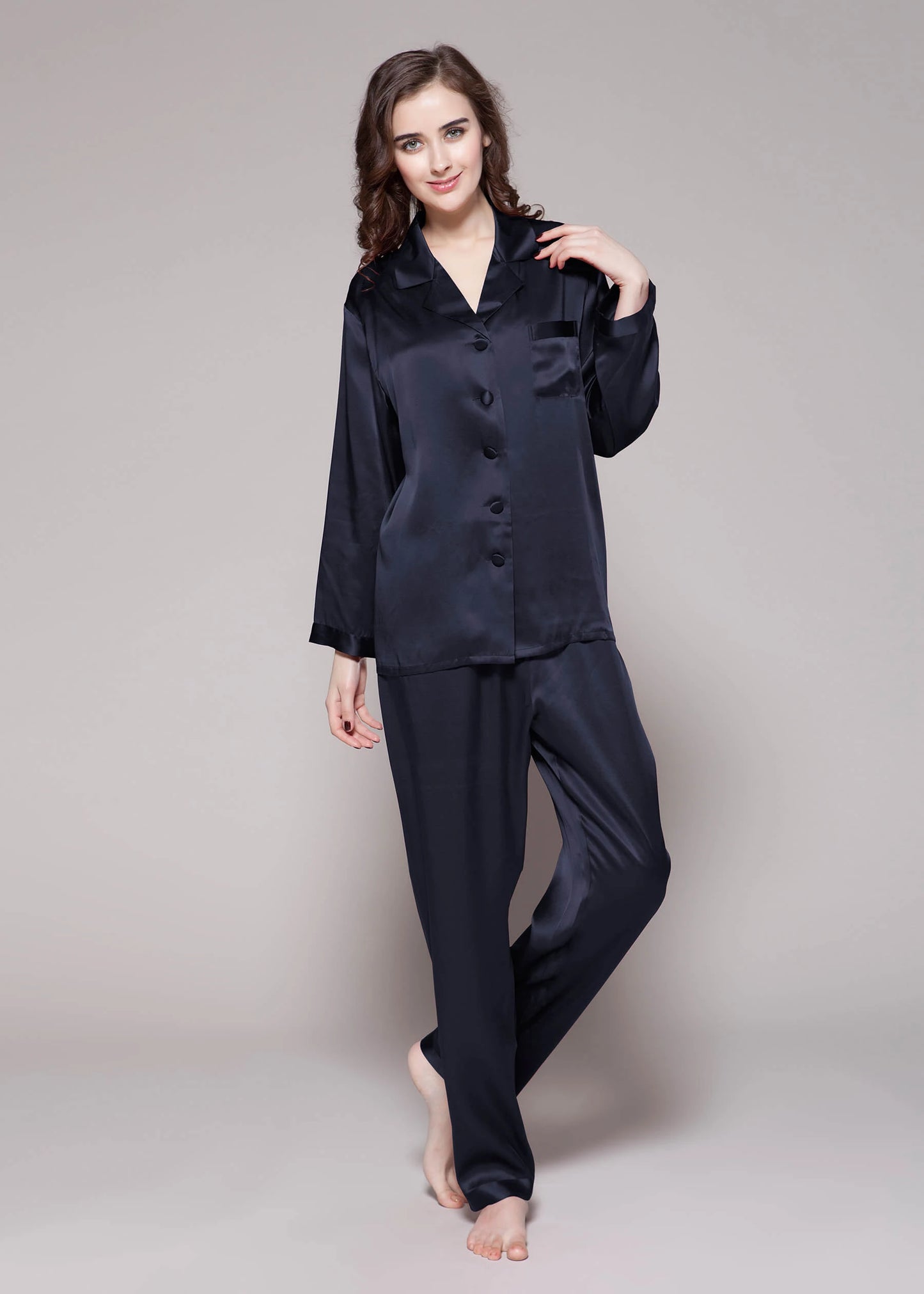 Silky Satin Pjs - Bella Babe by SK Nightsuit Nightdress Robes Silk Satin Nighty Gown Nightwear