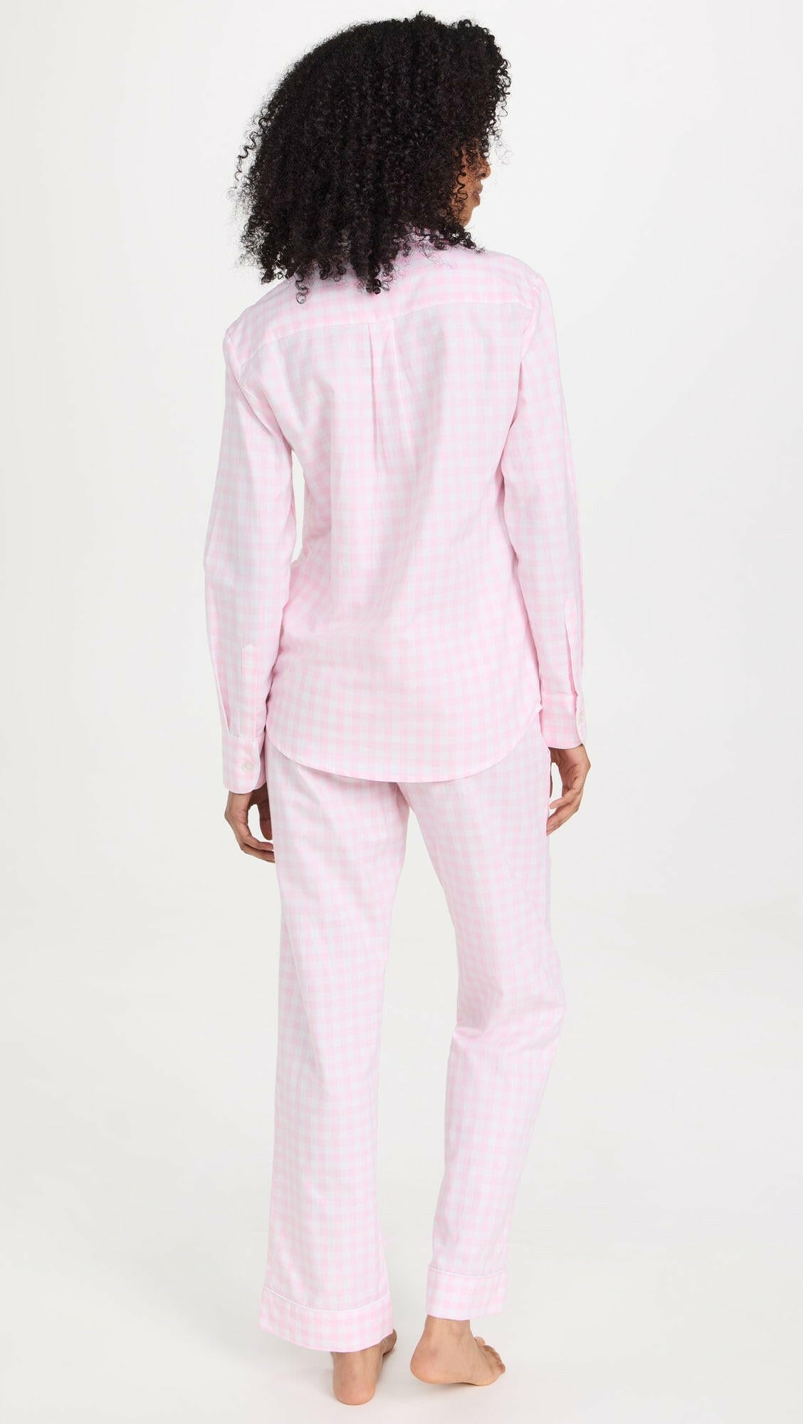 Loungewear Set Pink Checks 100% Cotton.