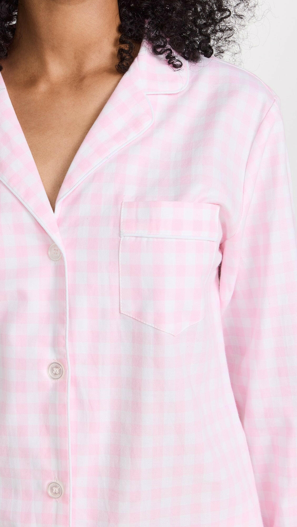 Loungewear Set Pink Checks 100% Cotton.