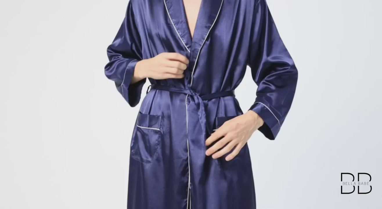 Classic Robe with Piping.
