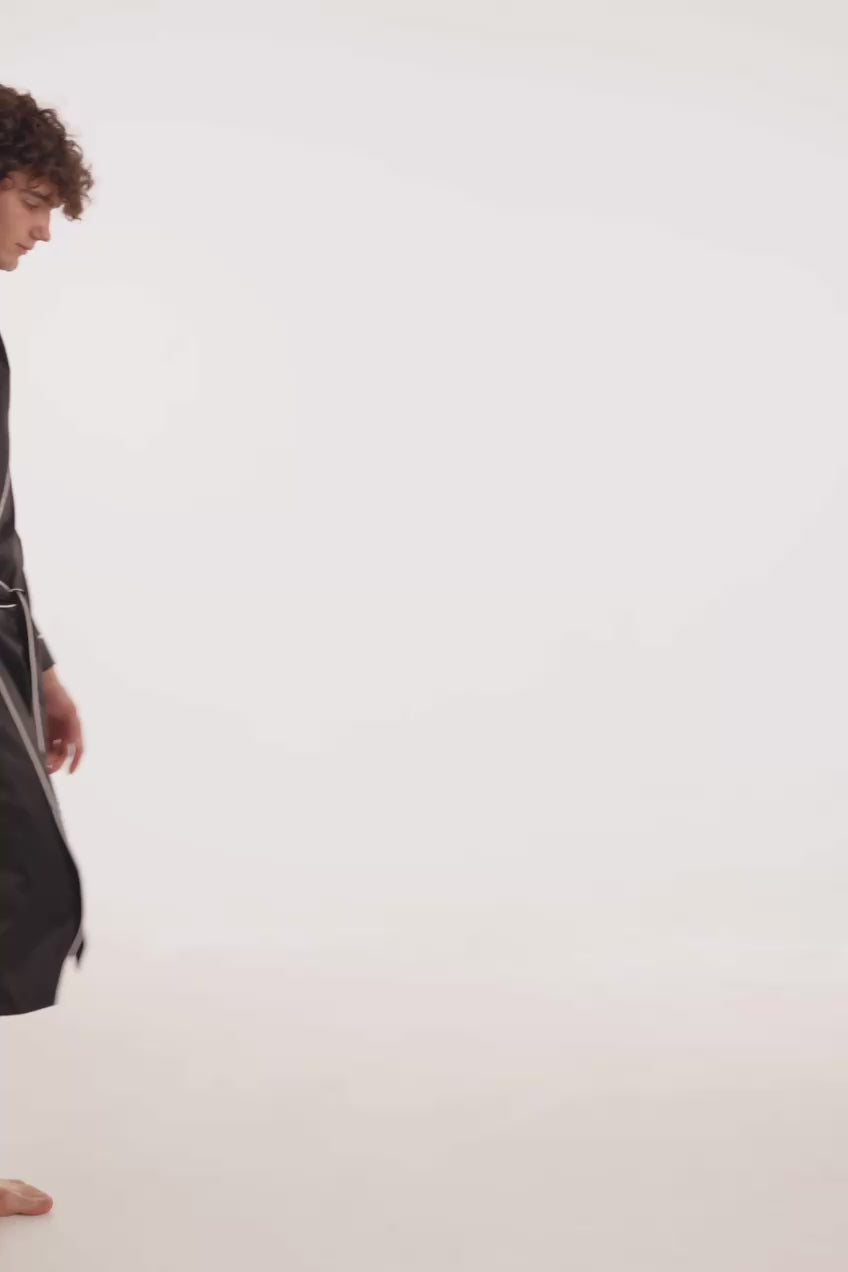 Classic Robe with Piping (Side Pockets).