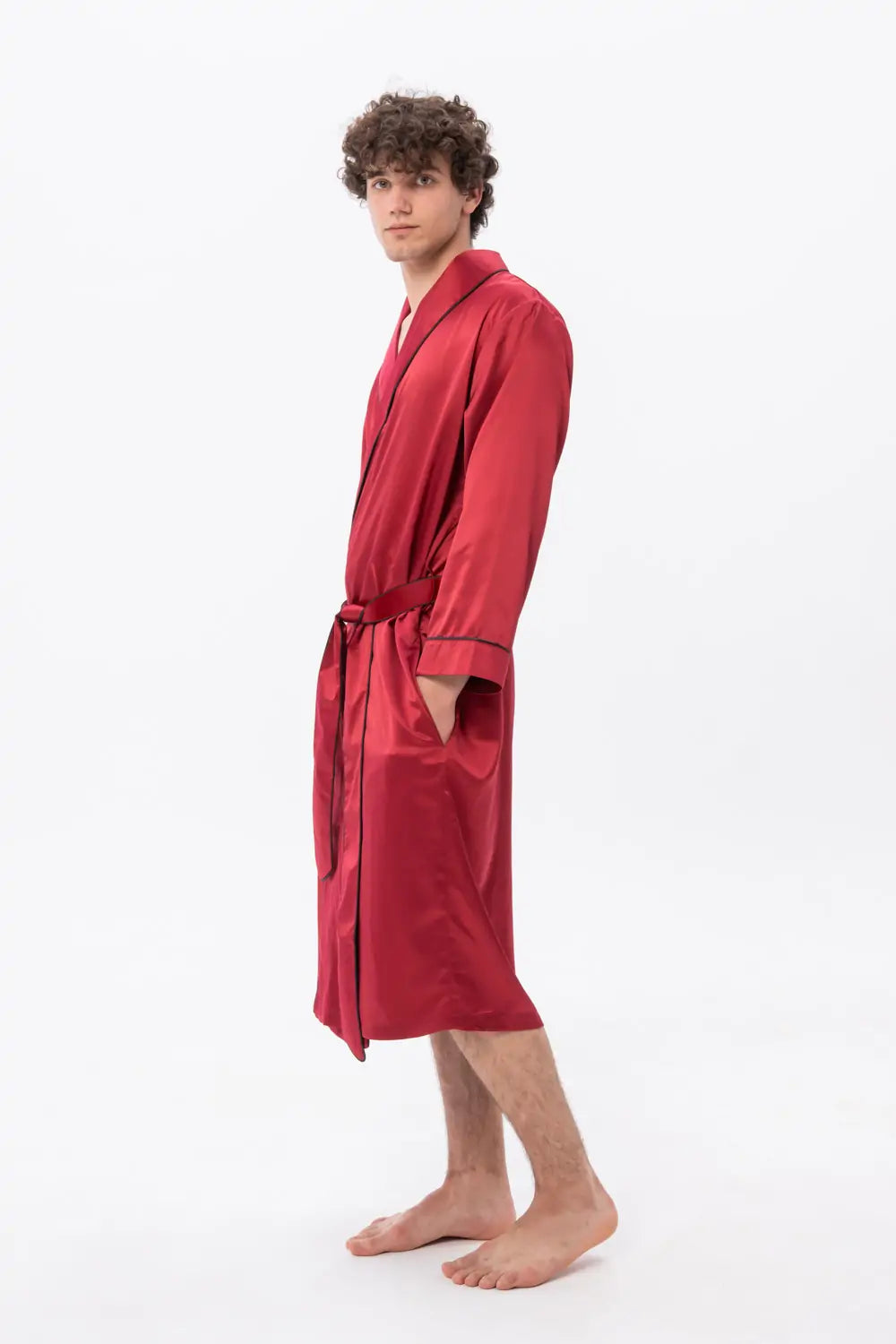 Classic Robe with Piping (Side Pockets).