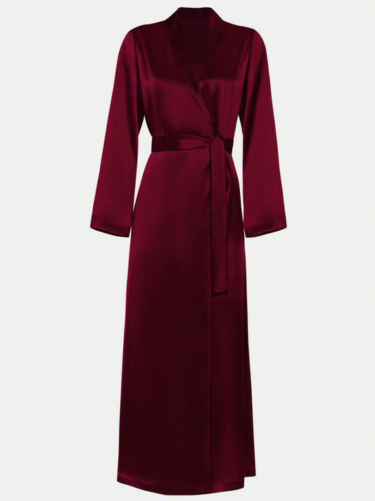 Long Satin Robe - Bella Babe by SK Nightsuit Nightdress Robes Silk Satin Nighty Gown Nightwear