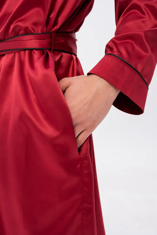 Classic Robe with Piping (Side Pockets).