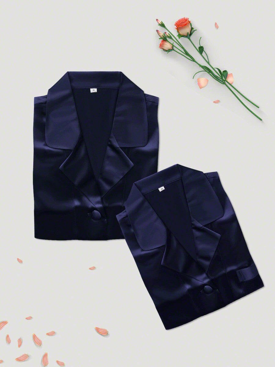 Satin Silk Set (Midnight Blue) - Bella Babe by SK