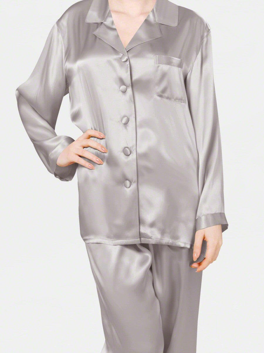 Satin Silk Set (Silver) - Bella Babe by SK