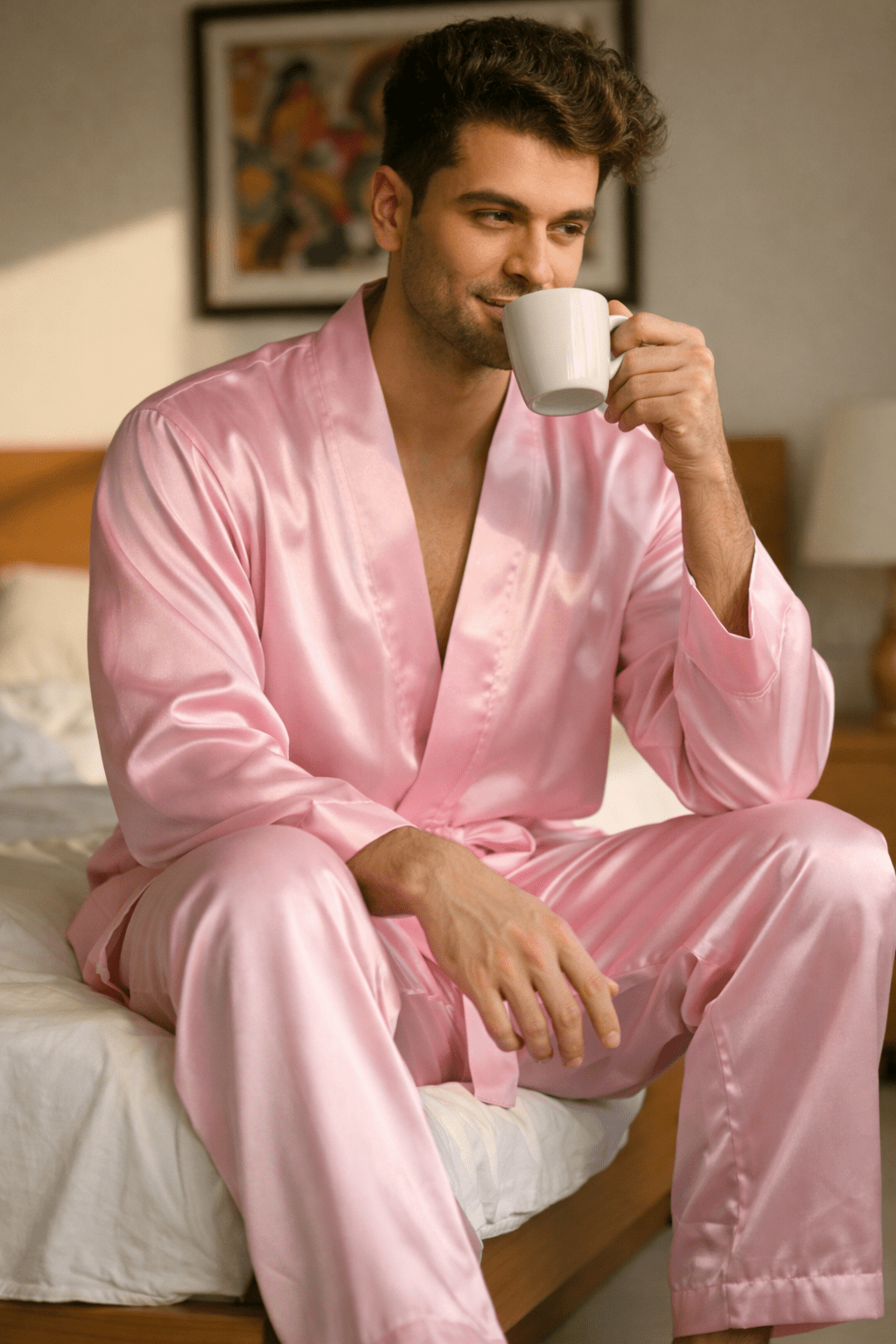 Solid Robe with Shorts/Pajamas - Bella Babe by SK