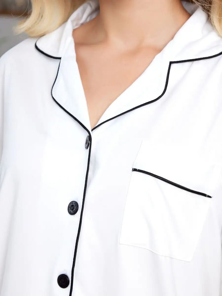 White Shorts Set in 100% Cotton - Bella Babe by SK