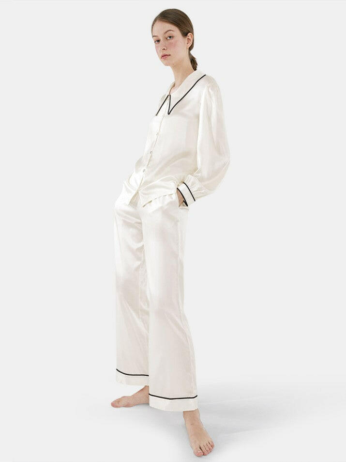 Long Collar Lounge Set (White).