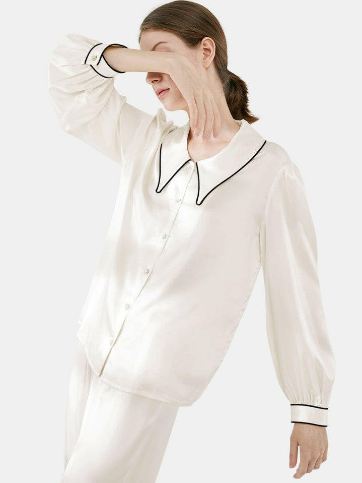 Long Collar Lounge Set (White).
