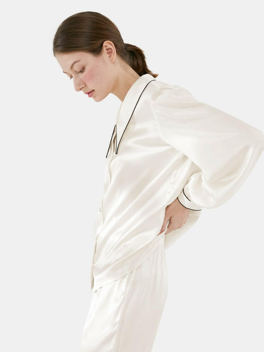 Long Collar Lounge Set (White).