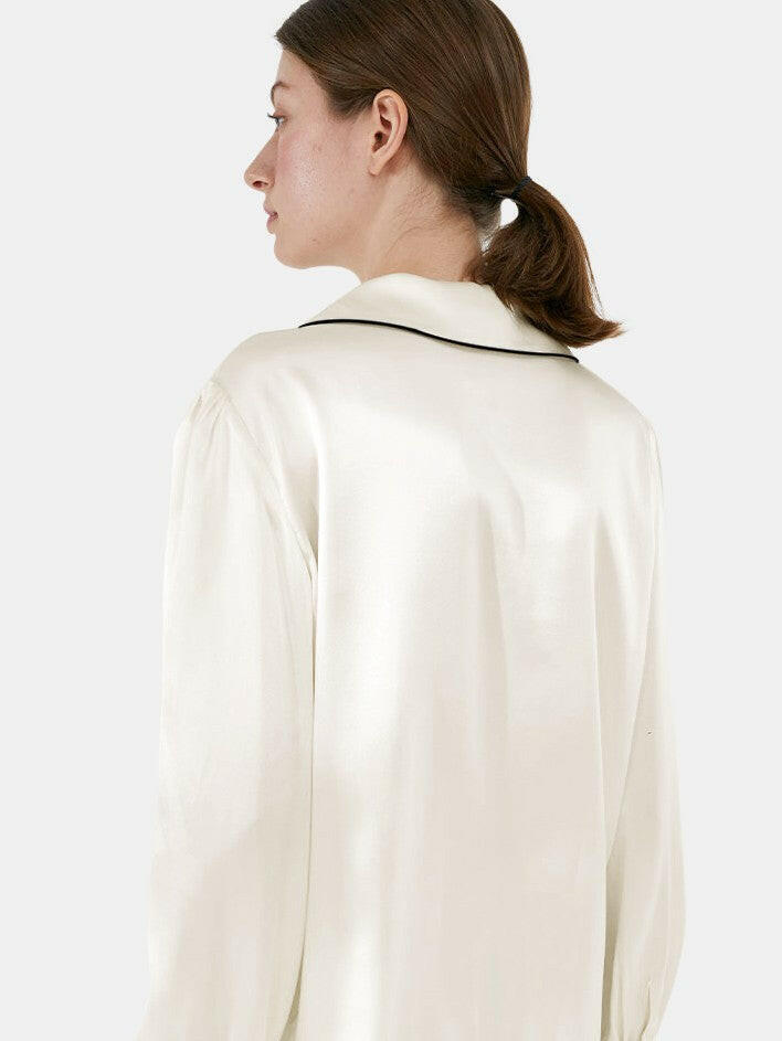 Long Collar Lounge Set (White).