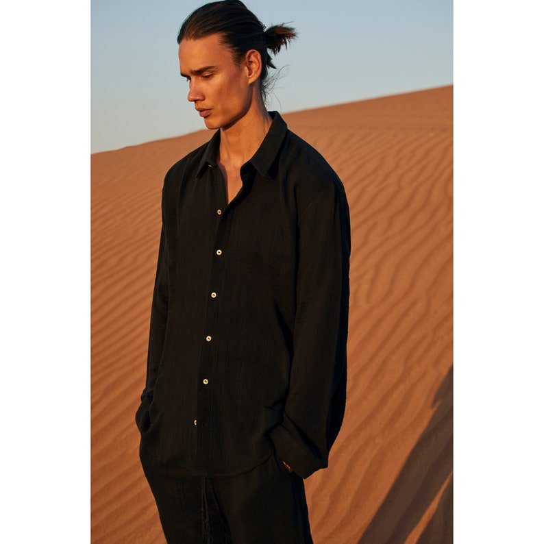 100% Cotton Muslin Shirt & Pants Co-ord Set for Men - Bella Babe by SK
