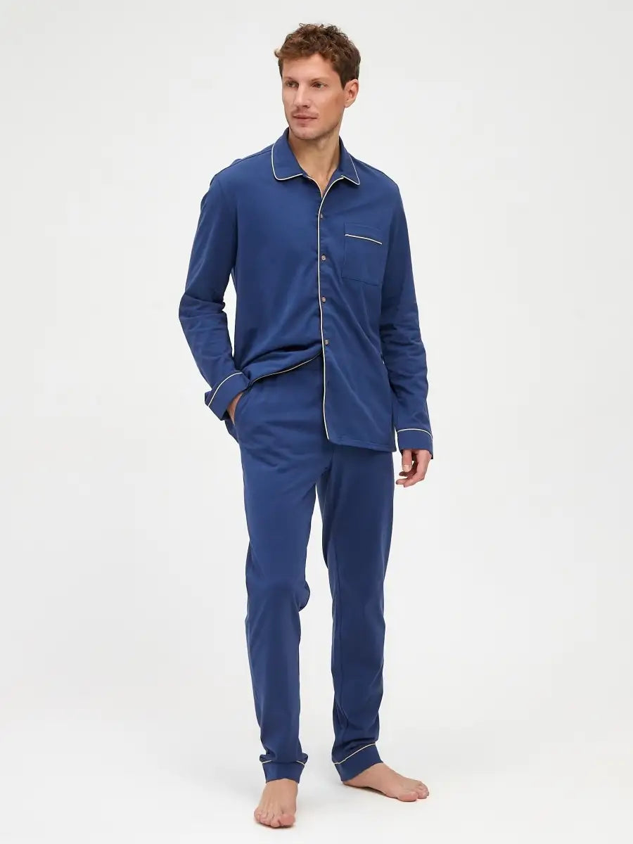 Shirt Collar Loungewear in Cotton