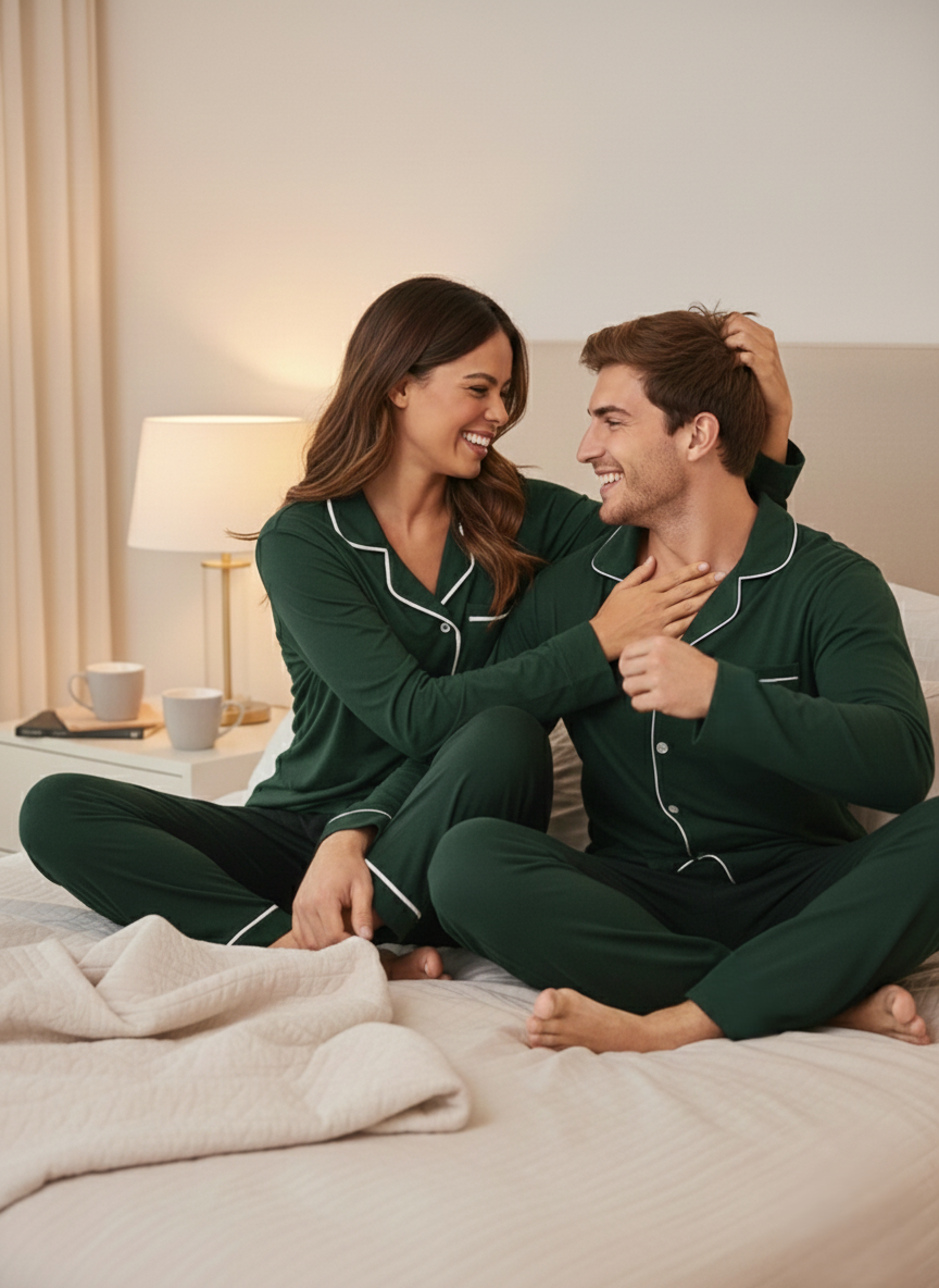 Soft Cozy Couple Nightsuit in Cotton