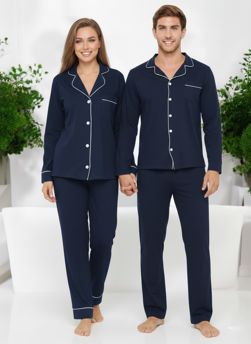 Soft Cozy Couple Nightsuit in Cotton