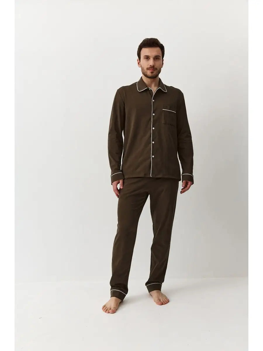 Shirt Collar Loungewear in Cotton