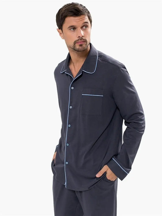 Shirt Collar Loungewear in Cotton